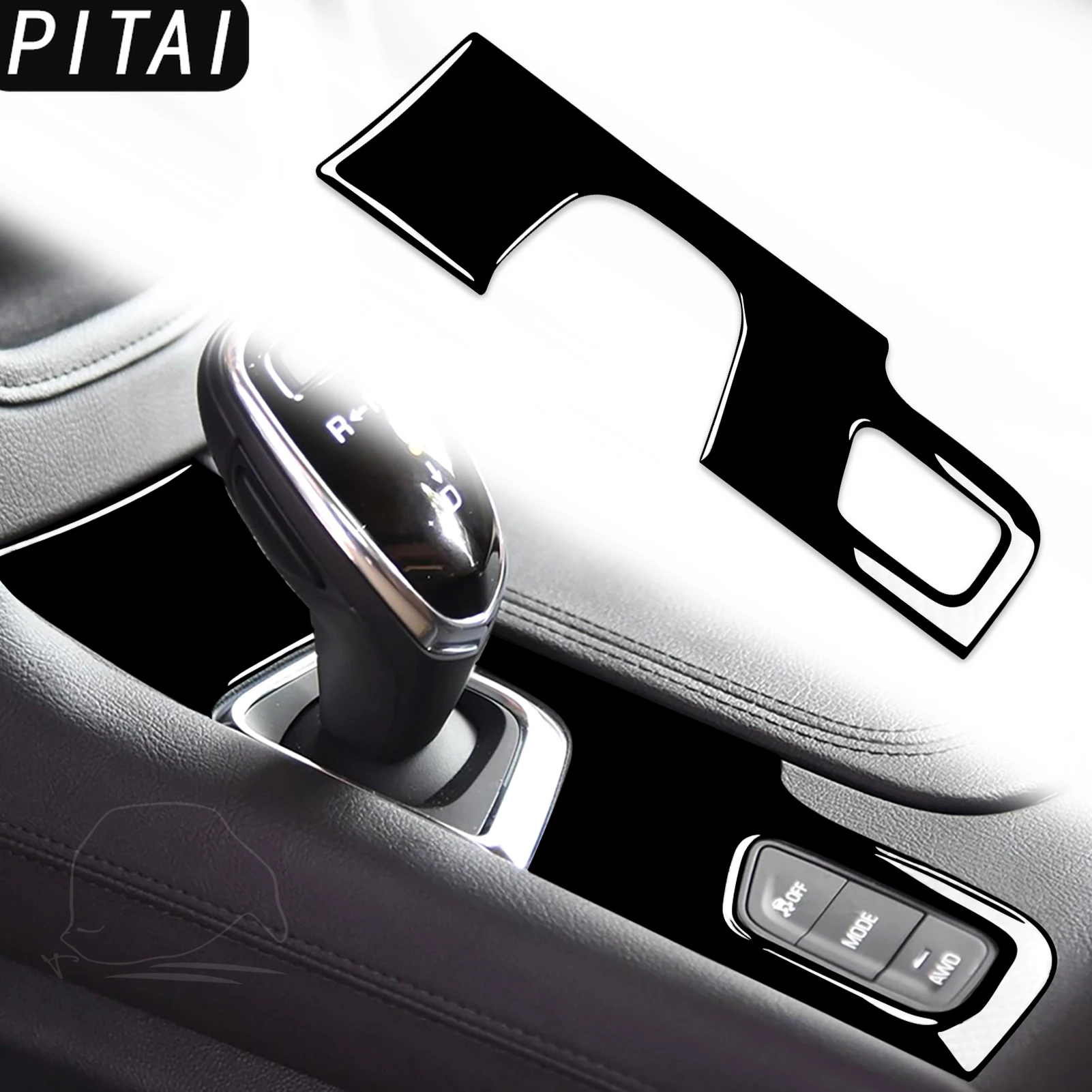 For Cadillac XT5 2016 2017 Piano Black Center Console Gear Shift Panel Trim Strips Car Interior Accessories decoration Sticker