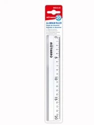 MOTARRO 1Pcs 20cm Straight Scale Ruler Aluminum Alloy Ruler Anti Slip Laser Calibration Ruler Woodworking Drawing Tool Office