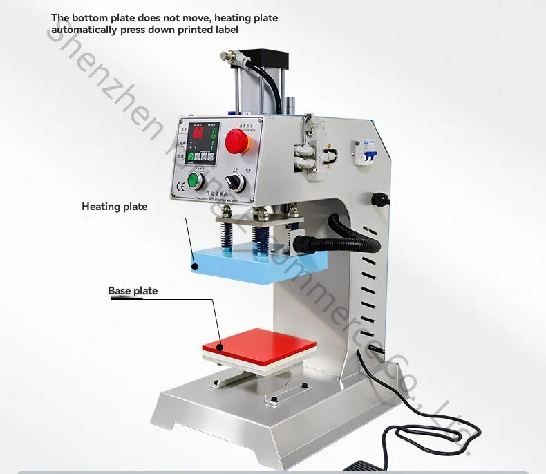

Пневматический пресс для горячего тиснения 12x12 см, 17 см для этикеток на грудь, воротники, футболки, одежды, термотрансферная печать