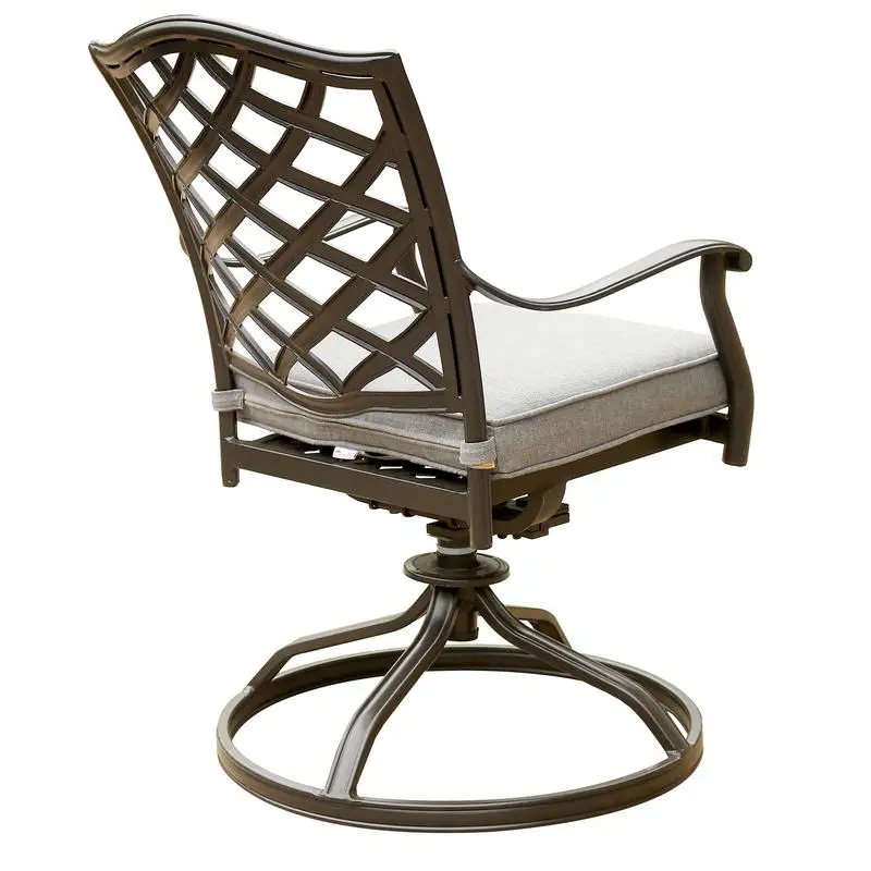 طقم طعام من الألومنيوم مقاس 49 بوصة مع وسائد شمسية للاستخدام الخارجي