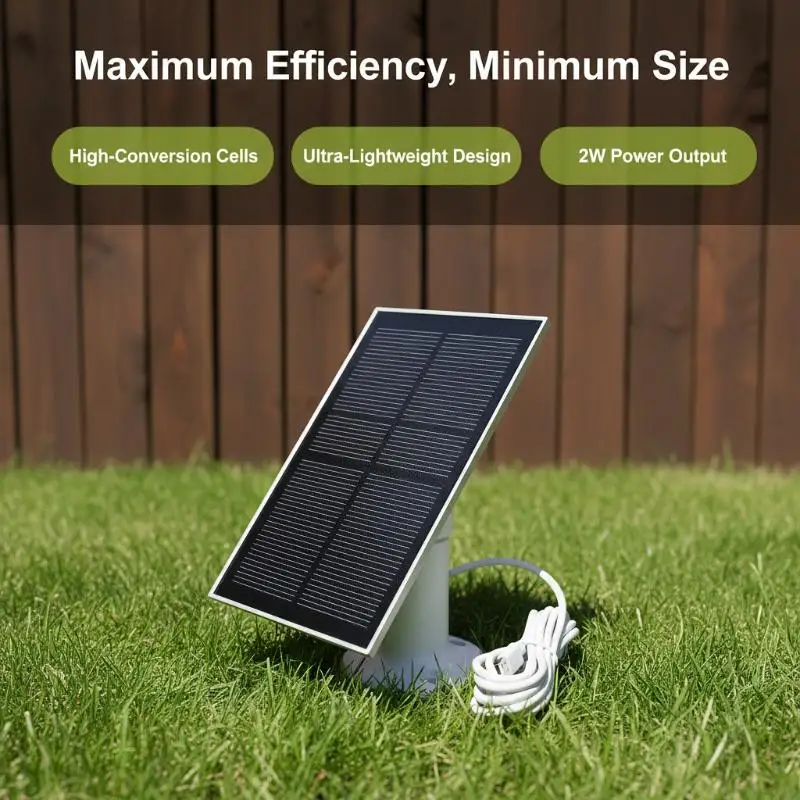 IP67 Waterproof & Extreme Weather Resistant Type-c Solar Panel 360° Rotatable Bracket Outdoor Solar Charger For Security Camera