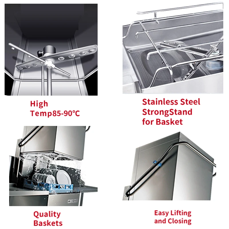 Automatic Hotel Restaurant Hood Type Dish Washer Dishwasher Machine Parts Professional Exquisite Dishwashing Equipment Tool