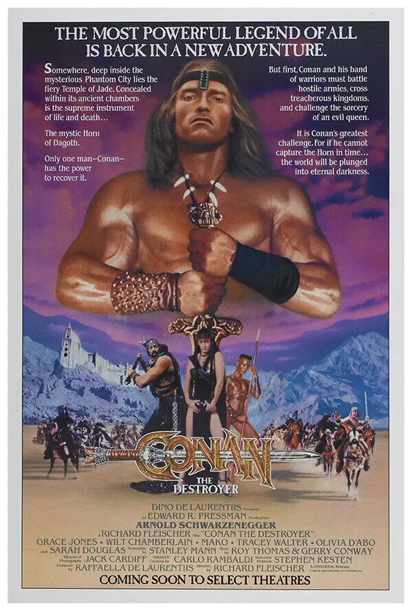 Conan the Destroyer - Arnold Schwarzenegger Movie Art Silk Poster Print For Living Room Decor Home Wall Picture