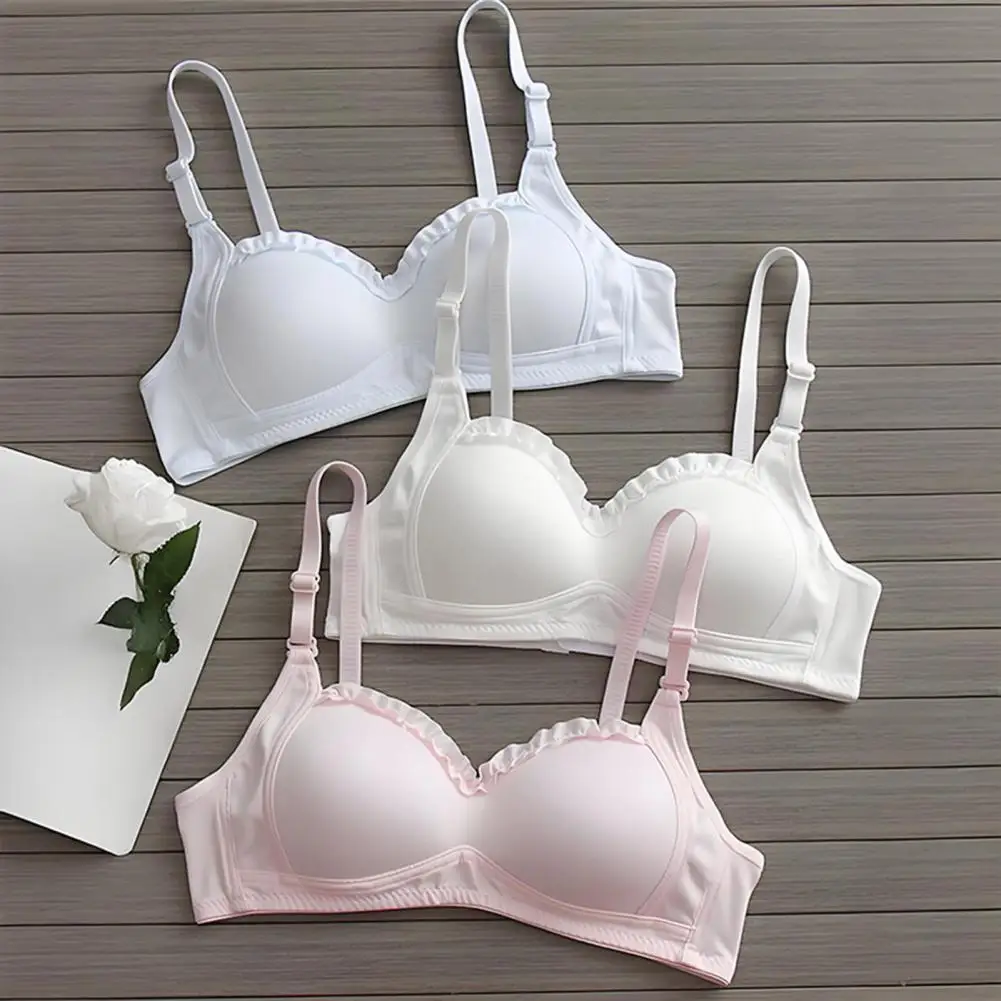 

3 шт., 3 крючка, регулируемый бюстгальтер с полной чашкой, удобный бюстгальтер с полным покрытием, легкий бюстгальтер для подростков, женщин, девочек, нейлоновые бюстгальтеры из спандекса, 2025