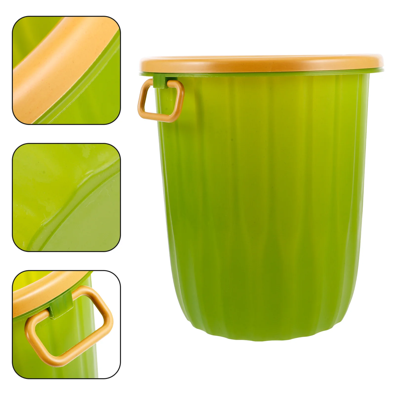 

Small Waste Basket With Compression Ring Plastic Trash Can For Bedroom Bathroom Kitchen Dorm Room Home Hotel Use Garbage
