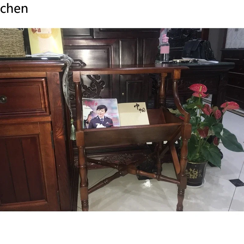 CZ Solid Wood Book and Newspaper Rack Simple Magazine Rack Home Storage Floor-standing Magazine Rack