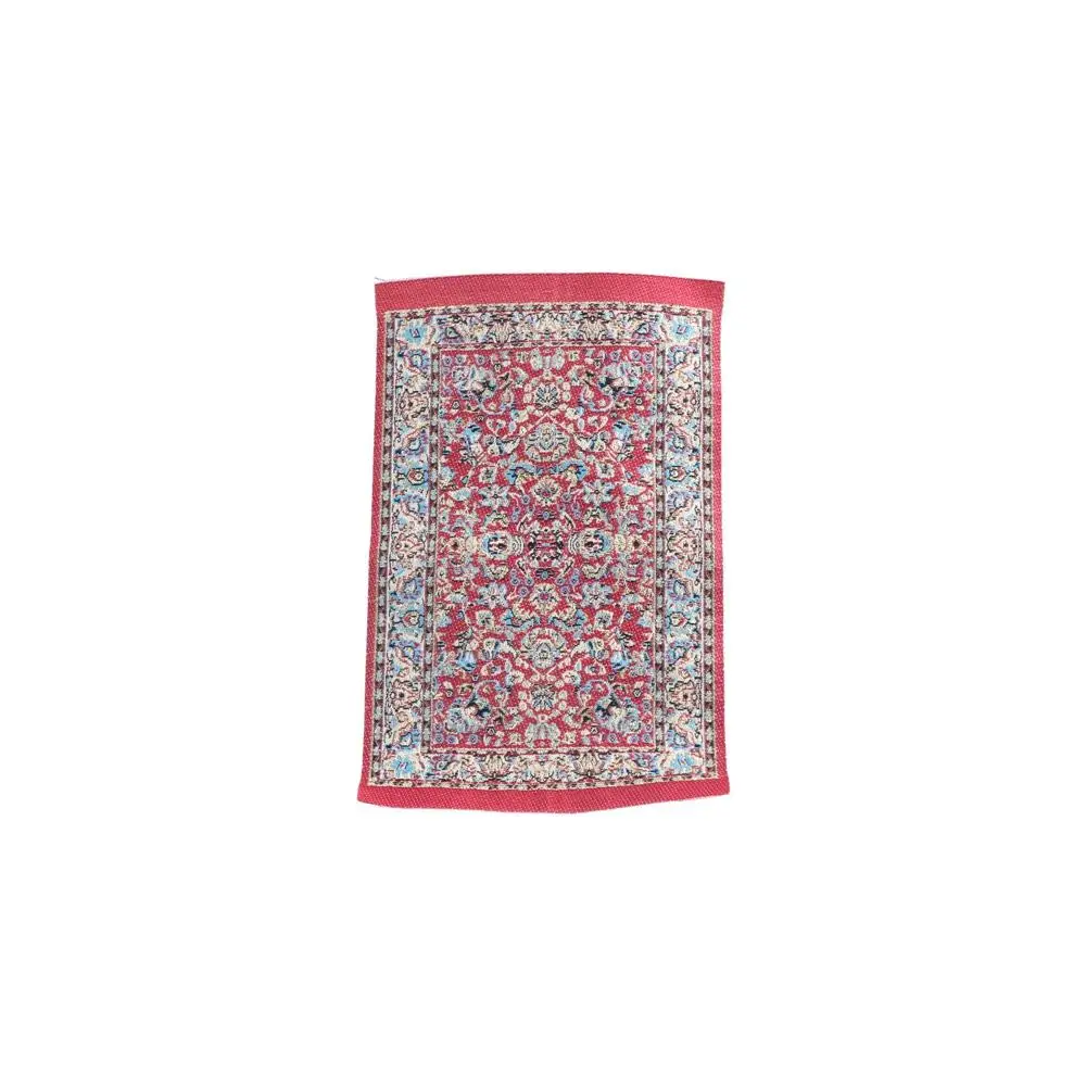 

Crafts Floral Pattern Mat Floor Coverings Dollhouse Furniture Simulation Weaving Rugs Dollhouse Carpet 1:12 Dollhouse Miniature