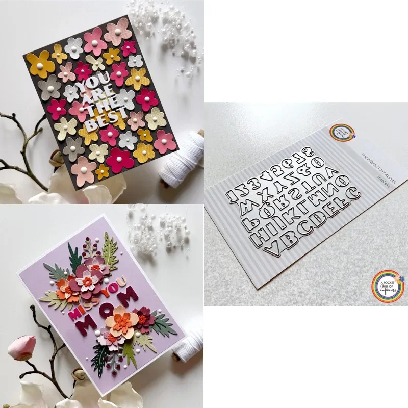 Er is ook een paar kleine oorkappen bovenop de wekker. Nieuwe aanwinst 2026 metaal snijmal scrapbooking DIY decoratie.