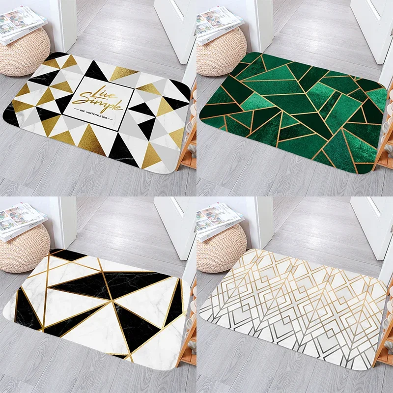 Simple Nordic geometric room non-slip carpet welcome entrance door mat kitchen bathroom porch   home decoration floor