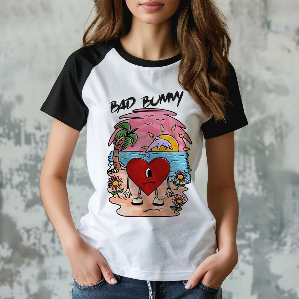 Bad Bunny top women graphic Y2K summer t-shirts female graphic clothes