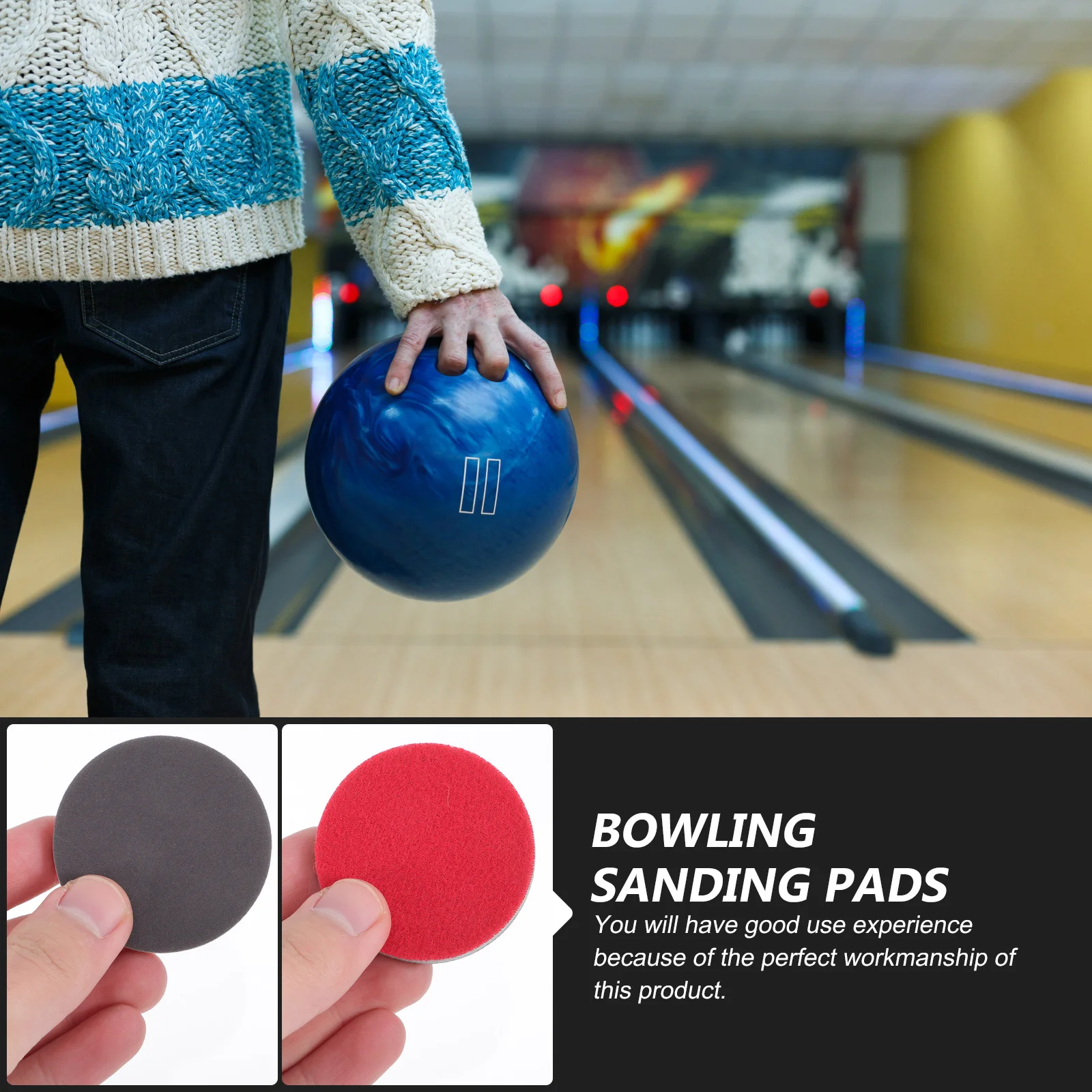 

8Pcs Bowling Sanding Pads High-Quality Sponge for Polishing Balls Multi-Use Home Cleaning Durable Practical Convenient