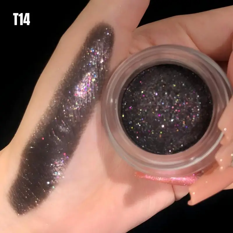 クリームアイシャドウ ホログラフィック ゴールデンアイシャドウ ハイライター アイメイク グリッター スムース バターのような弾力のあるアイシャドウ プライベートラベル