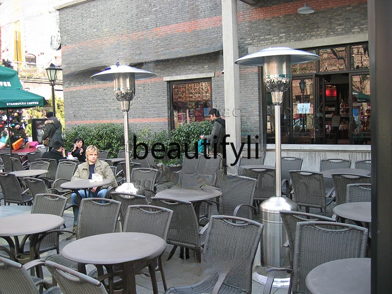 Outdoor Commercial Gas Heater Umbrella Stainless Steel LPG Natural Gas Lamp Heating Furnace