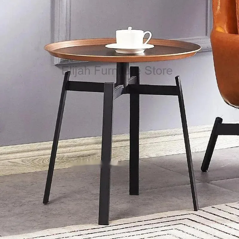 

Italian Creative Corner Table Simple Sandblasted Side Table Antique Copper Color Light Corner Minimalist Furniture HY50CT