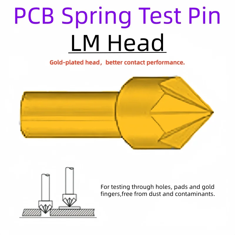 Gold-plated LM Star Head PCB Test Spring Test Pin Probe P50-LM PL50-LM P75-LM P11-LM PM75-LM PL75-LM P160-LM P100-LM P125-LM