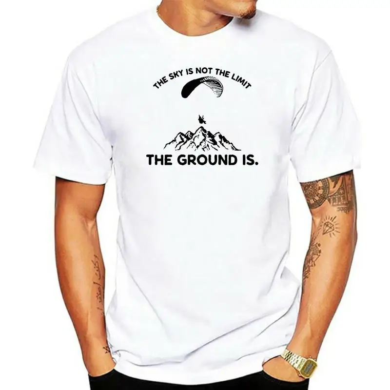 Funky Paragliding T Shirt Paraglider Graphic Cool T Shirts For Men O Neck Short Sleeve Tees Shirt 013288