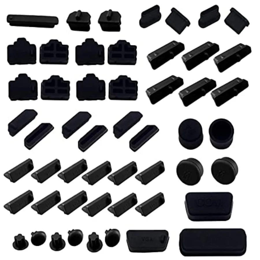 

52 PCS Anti-dust Plugs Port Dust Plugs, Commonly Used 13 Types of Port Dust Covers Stoppers 52 PCS in 13 Commonly Used Types -D