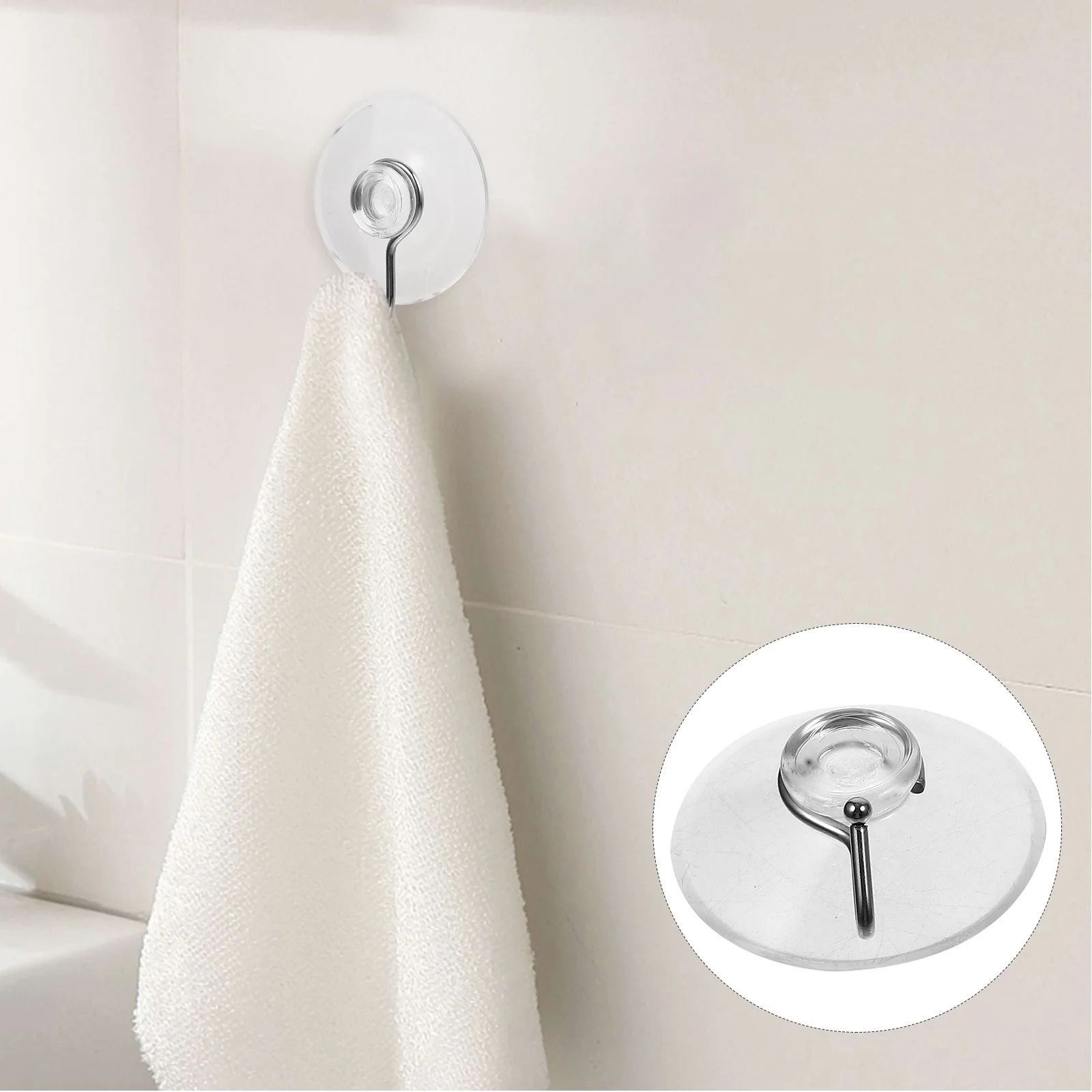 

10pcs Vacuum Suction Cup Hook 35mm Clear Steel Hanger Kitchen Bathroom Glass Window Heavy Duty Home Shower Hooks Wall Hangers