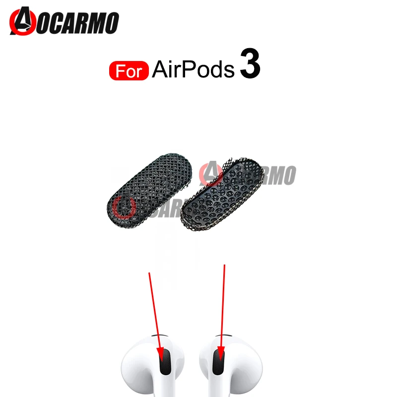 For Apple AirPods 3 Bottom And Top Front Mesh Noise Reduction Microphone Net Dust Repair Parts