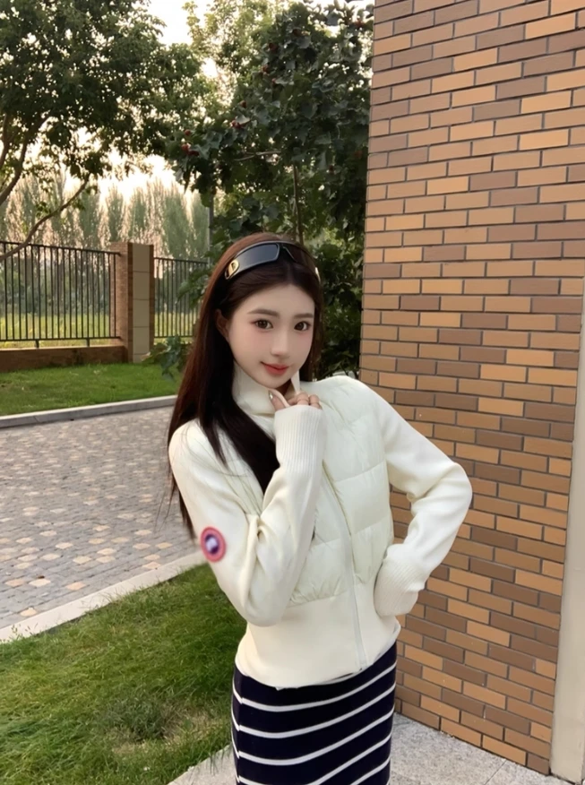 

Корейская приталенная хлопковая куртка женская зимняя теплая пуховая вязаная верхняя одежда Faion женское пальто