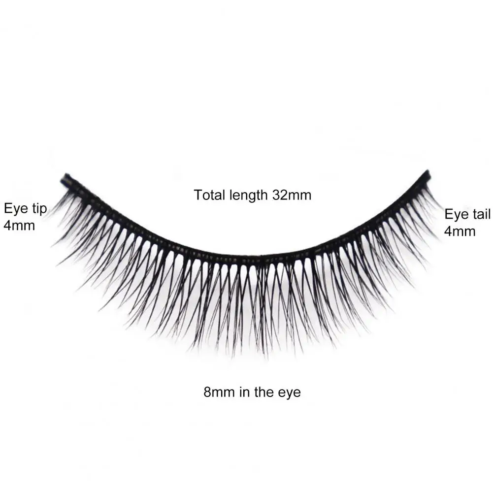 Realistic 5Pairs Fashionable Beauty Cross Short False Eye Lashes Artificial Fiber Fake Eyelashes Comfortable   for Ladies