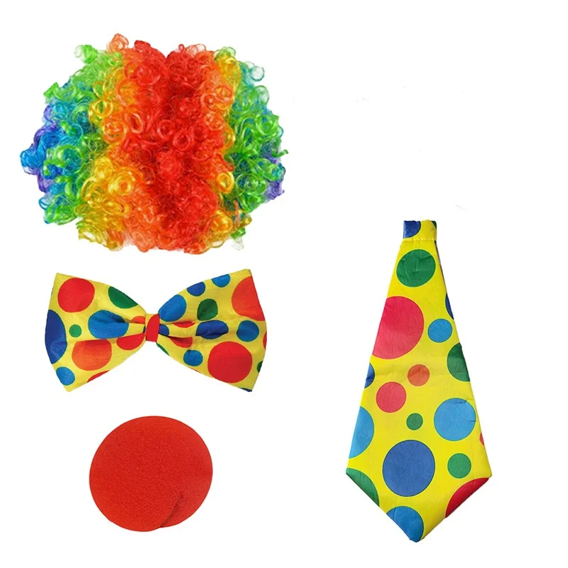 

Волнистый вьющийся парик клоуна для выступлений, синтетический парик для косплея, шляпа для волос, красочный Радужный волнистый вьющийся парик клоуна, цирковой парик, кепка, карнавал
