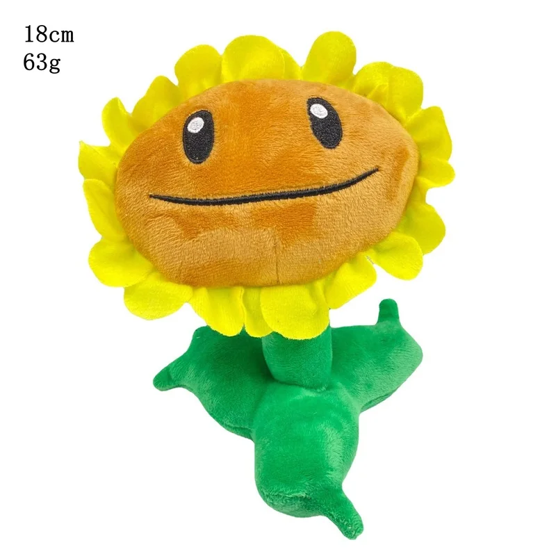 Plants vs Zombies-muñecos de peluche PVZ para niños, juguetes de peluche suaves, girasol, Chomper, melón, Peashooter, plantas, 1 piezas, 13-20cm