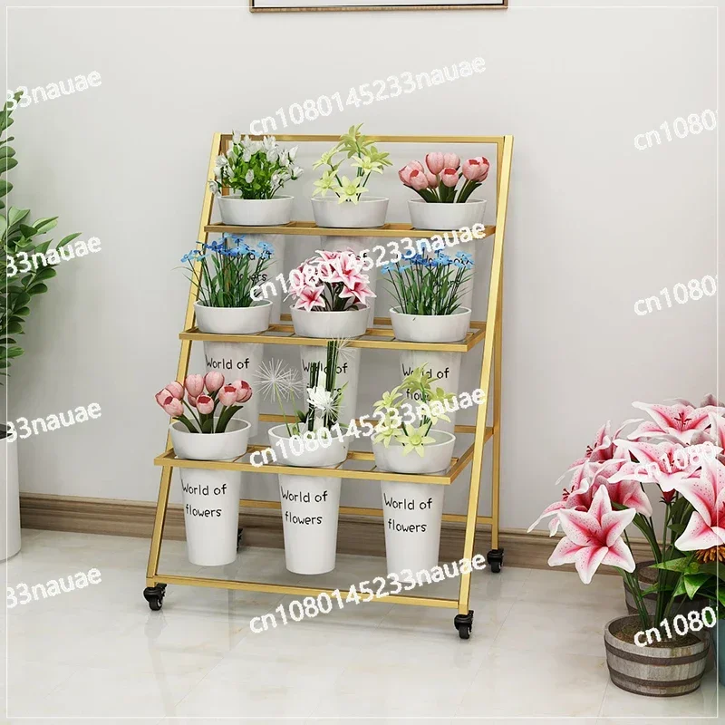 Folding Flower Rack, Movable Staircase, Multi-layer Rack, Iro Shop Bucket Display