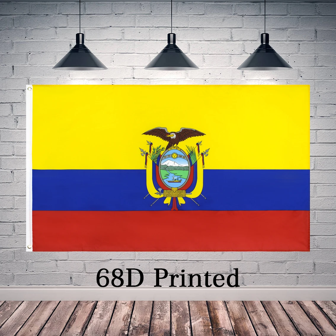 90x15 см флаг Эквадора Полиэстер Печатный Декор баннер гобелен FLAGLAND