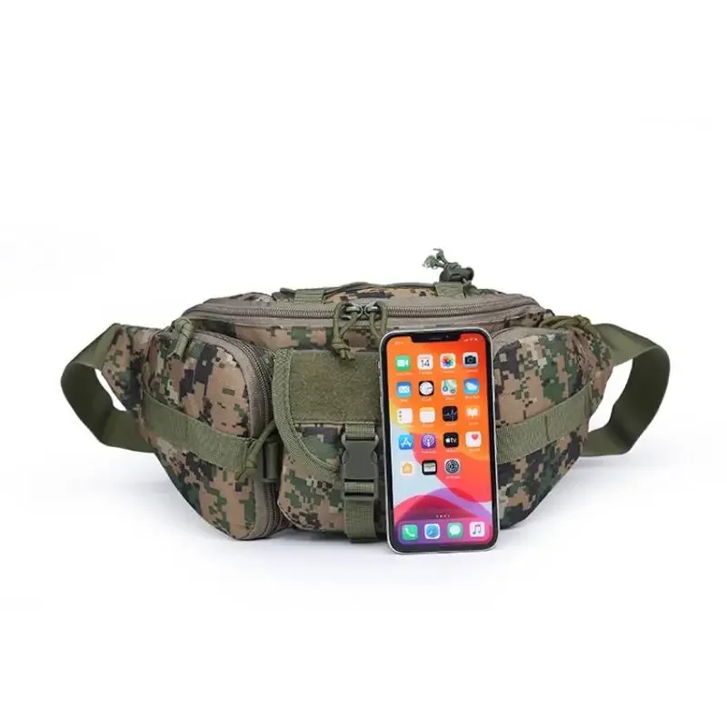 Outdoor Waist Bag Men\'s Waterproof Molle Camouflage Hunting Hiking Climbing Nylon Mobile Phone Belt Pack Combat Bags