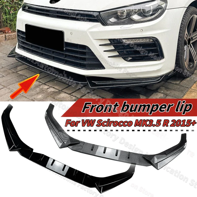 

Передний бампер для VW Scirocco MK3.5 R 2015 + автомобильная нижняя лопата, разветвитель, диффузор, спойлер, 3 шт., защитная доска, настройка