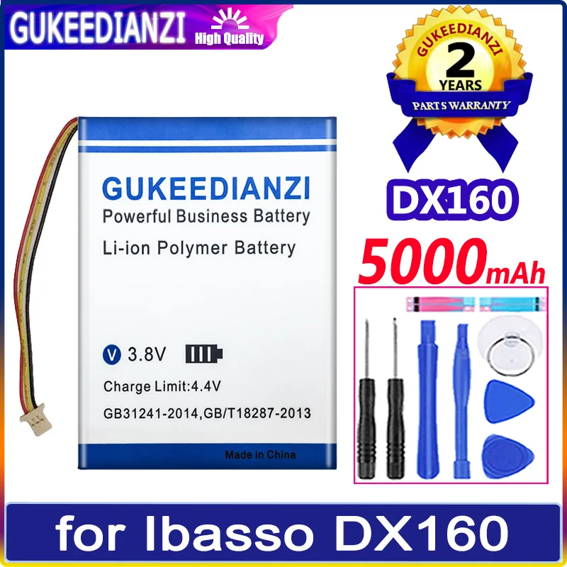 GUKEEDIANZI Battery 5000mAh for Ibasso DX160 DAP Player Batteries