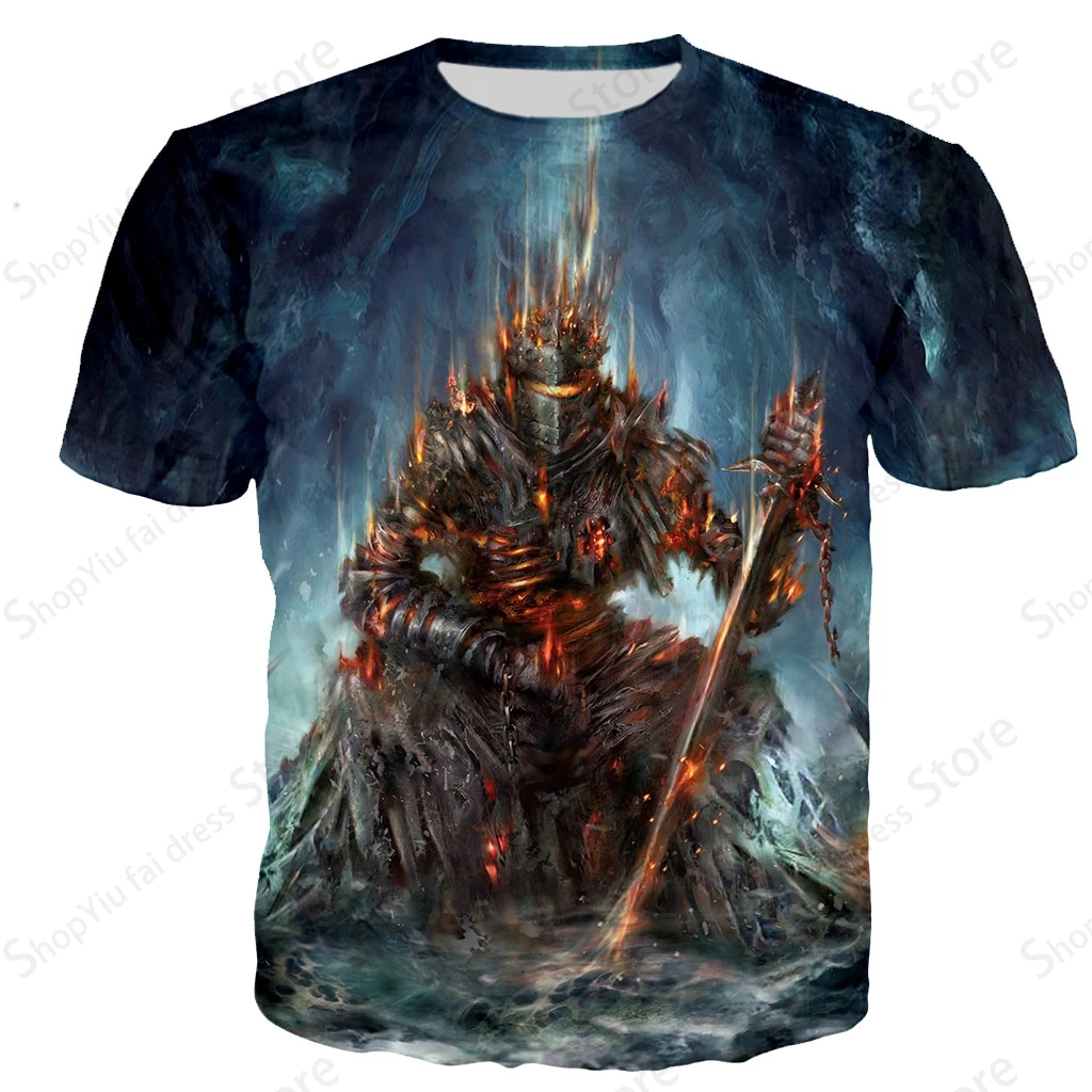 تي شيرت مطبوع على النفوس الداكنة للرجال والنساء ، توب هيب هوب ، تيشيرتات ثلاثية الأبعاد للأطفال ، ملابس بيانية للأولاد ، موضة