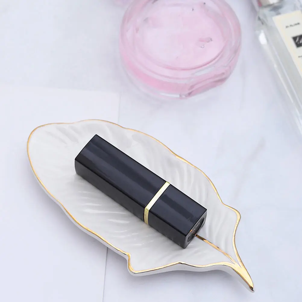 

1 шт. лоток для хранения прочный керамический многоцелевой органайзер для ювелирных изделий, косметики, настольный дисплей, декоративная тарелка