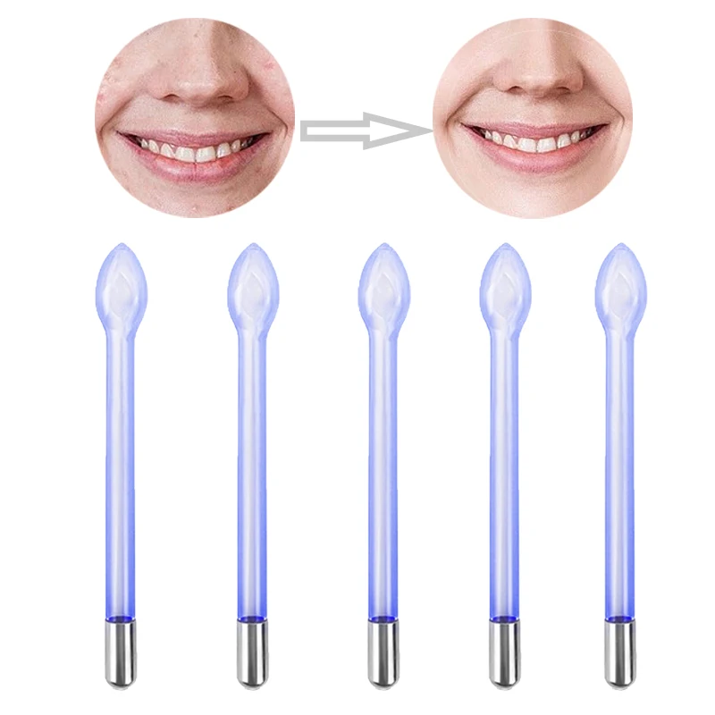 5pcs Replace High Frequency Facial Wand Glass Electrode Accessory HF Electrodes Tube Darsonval Wand Face Skin Care Device