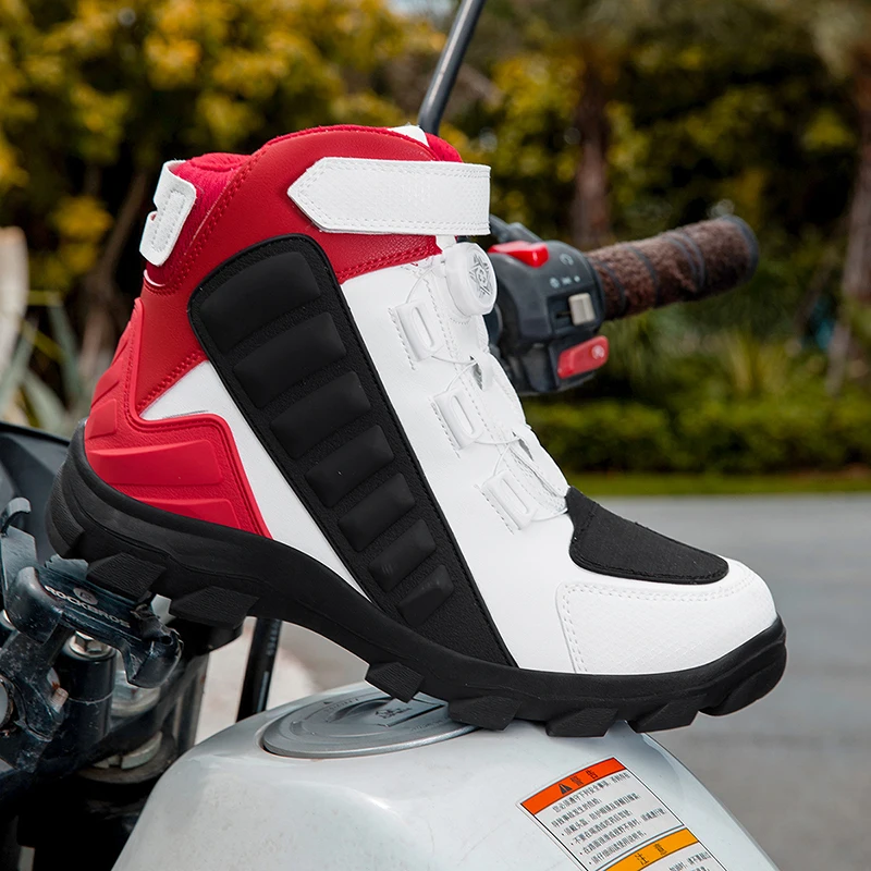 

Motorcycle professional protective riding boots four season fashion comfortable anti slip men's outdoor motorcycle riding shoes