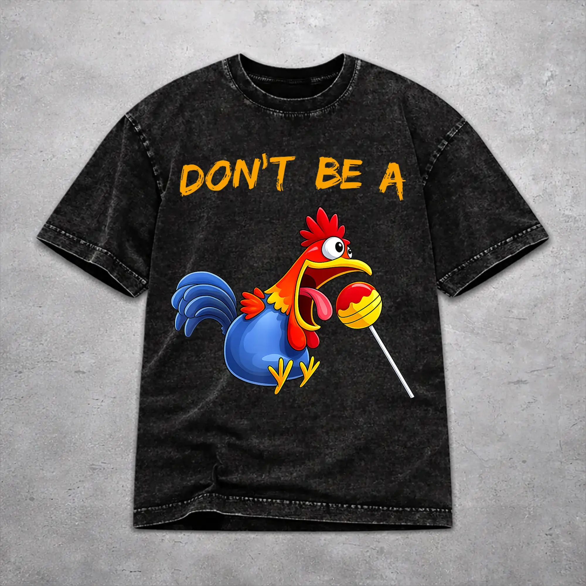 Men Women Harajuku Washed T-shirts Don't Be A Sucker Funny Chicken Meme Print Shirt Outfit Harajuku  Tee Shirts