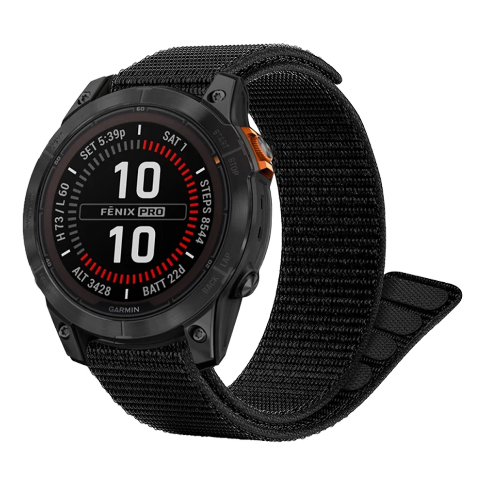 Hook Loop 22mm 26mm Nylon Strap For Garmin Fenix 7 7X 6X Pro/Epix Pro Gen 2 47mm 51mm/Enduro/TACTIX/Forerunner 965 955 Watchband