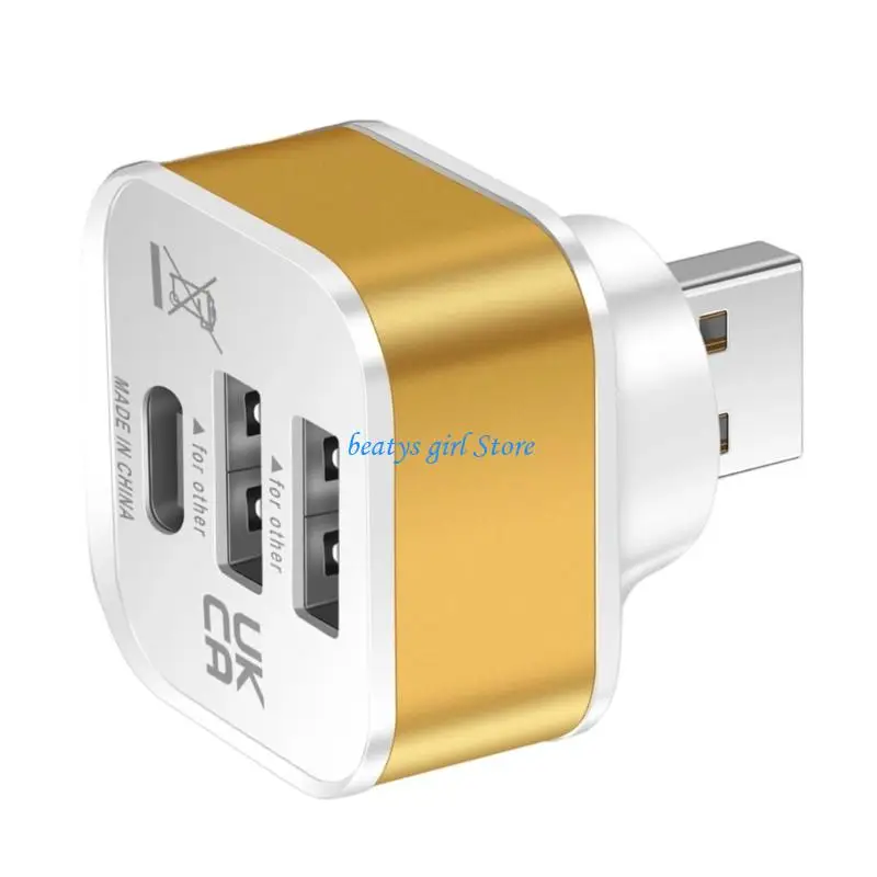 محول C7AB MINI USB Multi USB فاصل إكسسوارات الكمبيوتر 1 ذكر إلى 3 منفذ متعدد الموسع للكمبيوتر المحمول #5