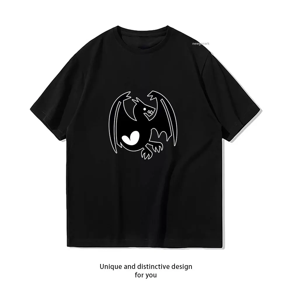Enchanted Dragon T-Shirt Casual cotton graphic t shirts Creative streetwear Classic O-neck shirt