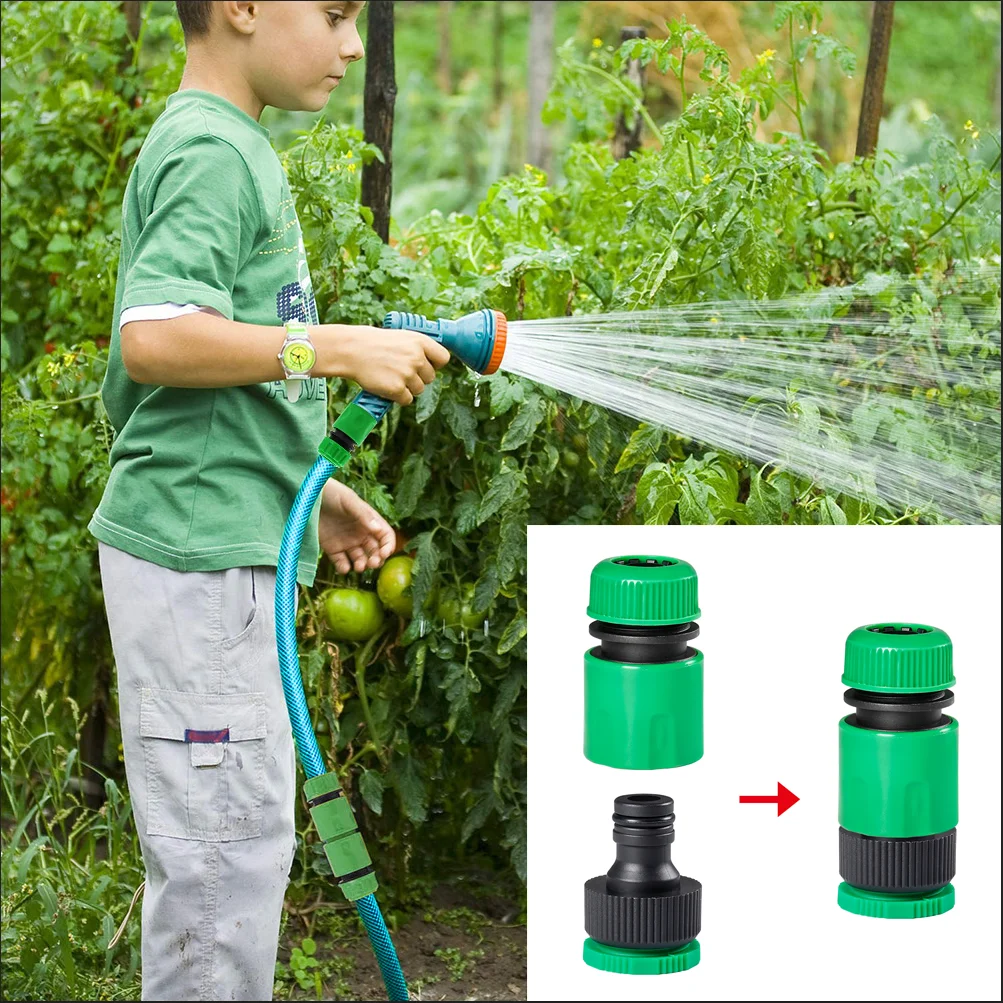 

Garden Watering Hose ABS High Strength Quick Connector 1/2” End Double Male Coupling Joint Adapter Extender Set For Pipe Tube