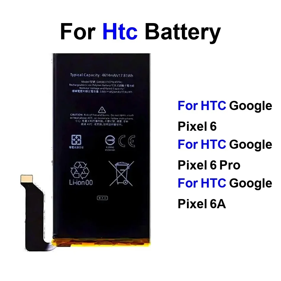 

Brand New GMSB3 G63QN GLU7G Replacement Battery For Google Pixel 6 Pro 6A Rechargeabel Batteries Batteria+Tools