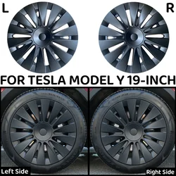 4PCS 19-Inch Hub Cap Replacement Performance Wheel Cap Automobile Hubcap Full Rim Cover Accessories for Tesla Model Y 2018-2023