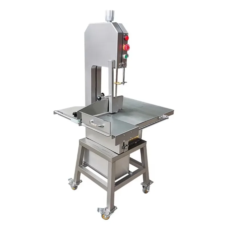 

Настольный электрический промышленный станок для нарезки замороженного мяса 2026 года, с медным двигателем, для нарезки курицы, пищевой ленточный станок для мяса