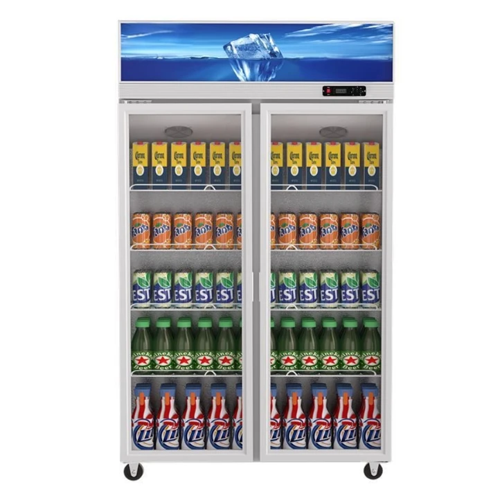 Supermarket Freezer Commercial Upright Drink Refrigerator	double Door Upright Freezer 2025