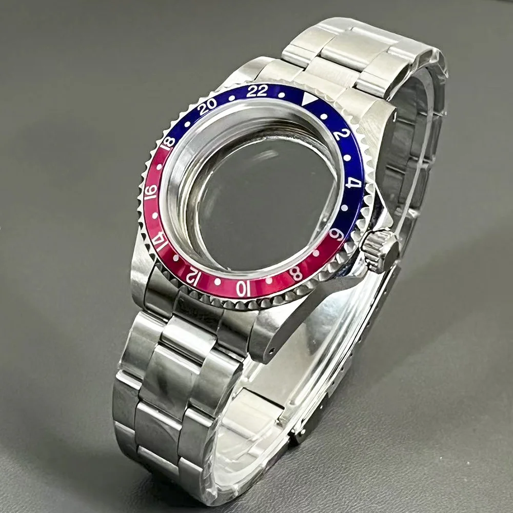 GMT Retro Stainless Steel Waterproof Case 39mm, Suitable for NH35 34 36 Sports Accessories, High-Quality Sapphire Glass Watch