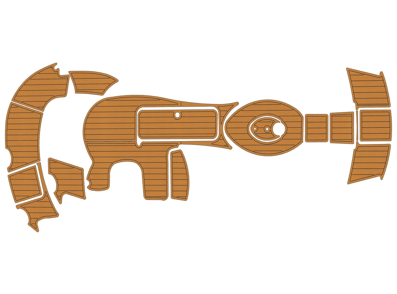 

2000-2006 Sea Doo Islandia 1/4" 6mm EVA foam Non-Slip PVC Teak Decking marine Mat seadek aqua carpet Marine Floor