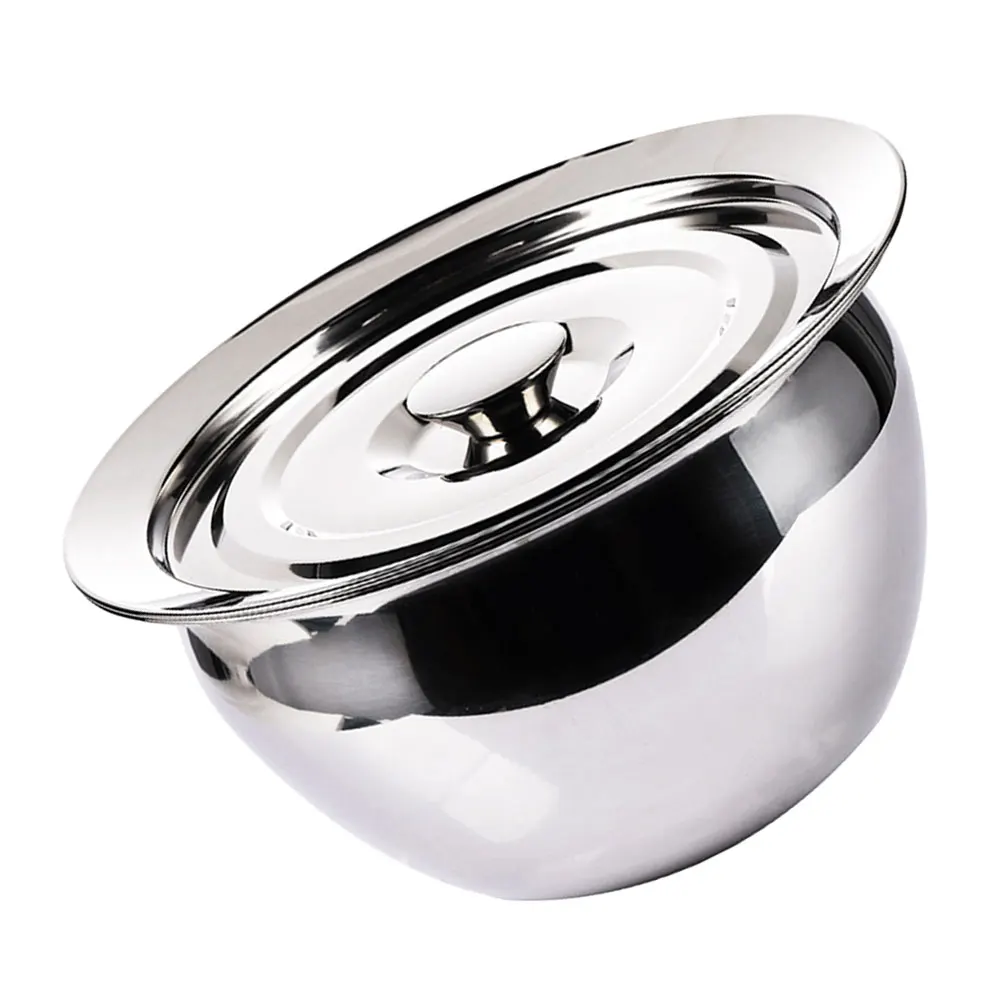 

1pc Stainless Steel Mixing Bowl Set Round Bottom Practical Kitchen Accessory For Baking Egg Salad Home Storage Pot