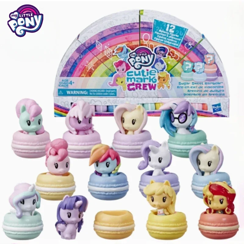 Genuine Hasbro My Little Pony Twilight Sparkle Rainbow Dash Fantasy Macaron Set Girls Toy Cute Kawaii Birthday Christmas Gift