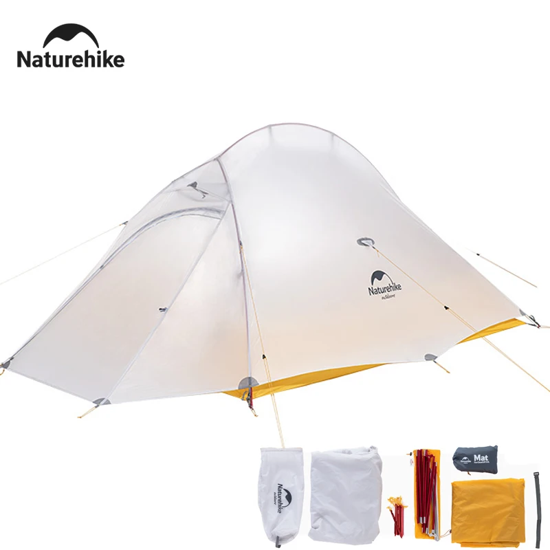 Naturehike 10D Camping Tent Ultralight Waterproof 1 Person Hiking Tents Outdoor Portable Beach Fishing Trekking Shelter Tents